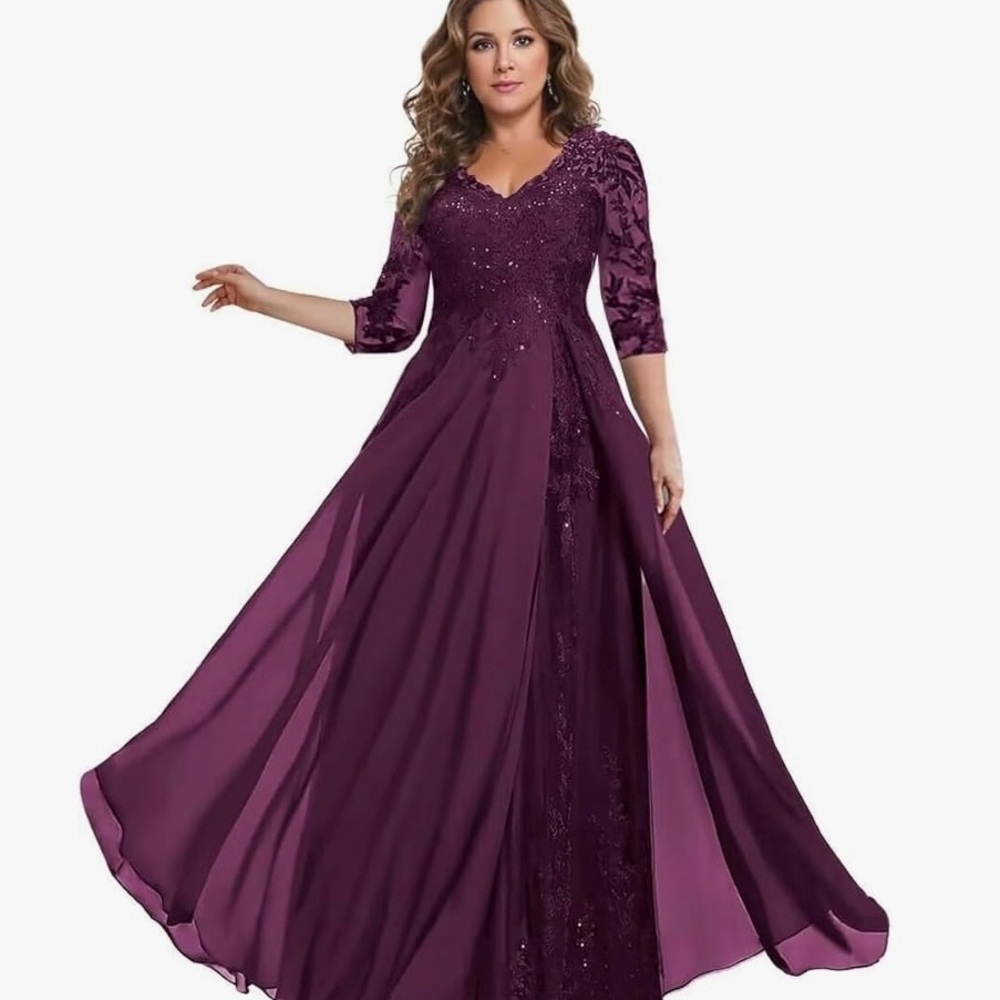 Elegant Purple Evening Gown